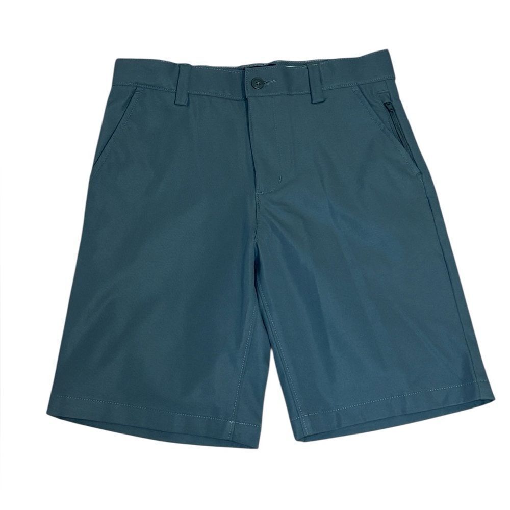 Lands’ End boys flat front gray shorts, chino, 12